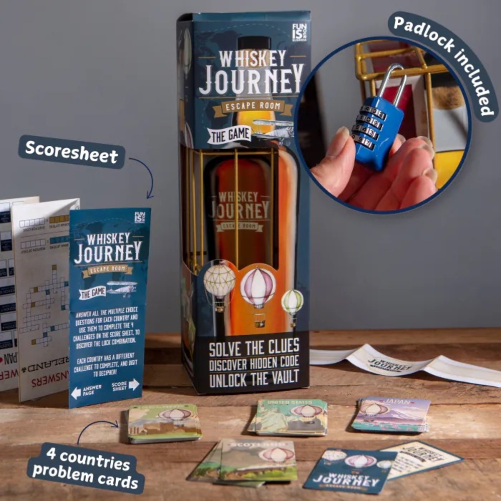 Whiskey Journey Escape Room Card Game - Blue